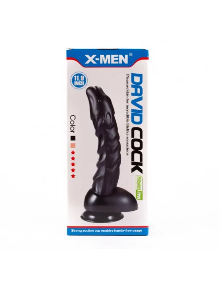 X-Men 11,9" David Cock Black Dildó Dongok - Dildók X-Men