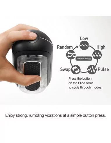 FLIP ZERO GRAVITY EV(Electronic Vibration) BLACK Maszturbátor Férfi maszturbátorok Tenga