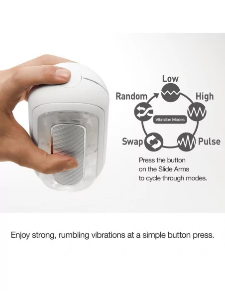 FLIP ZERO GRAVITY EV (Electronic Vibration) WHITE Maszturbátor Férfi maszturbátorok Tenga