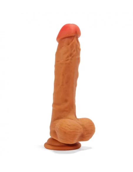 X-MEN 8.4 inch Dual Layered Brown Dildó Dongok - Dildók Outlet