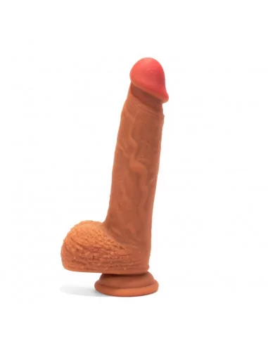 X-MEN 8.8 inch Dual Layered Brown Dildó Dongok - Dildók Outlet