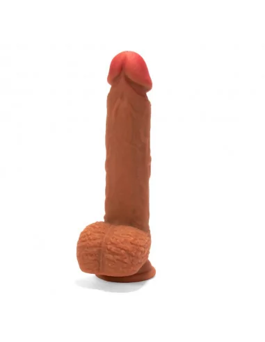 X-MEN 8.8 inch Dual Layered Brown Dildó Dongok - Dildók Outlet