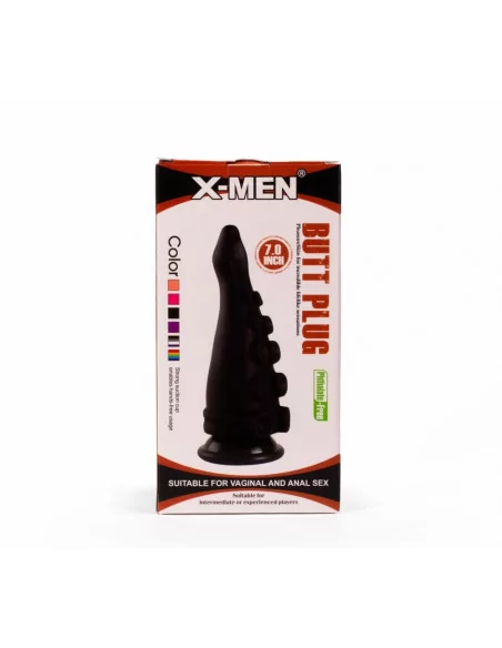 X-MEN 7" Butt Plug Black Fenékdugó Fenékdugók X-Men