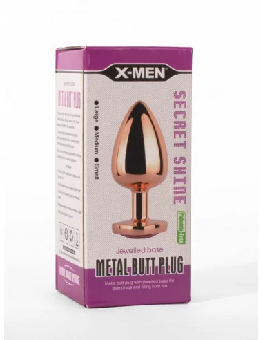 X-MEN Secret Shine Metal Rose Gold Heart S Fenékdugó Fenékdugók X-Men