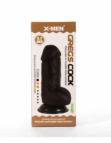 X-MEN Greg's 6.2" Cock Black Fenékdugó Dongok - Dildók X-Men