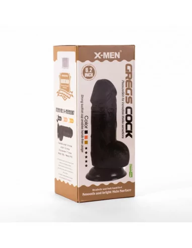 X-MEN Greg's 6.2" Cock Black Fenékdugó Dongok - Dildók X-Men