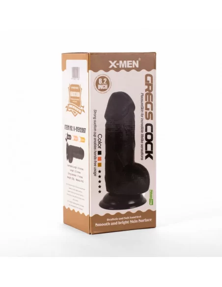 X-MEN Greg's 6.2" Cock Black Fenékdugó Dongok - Dildók X-Men X-MEN Greg's 6.2" Cock Black Fenékdugó Dongok - Dildók X-Men
