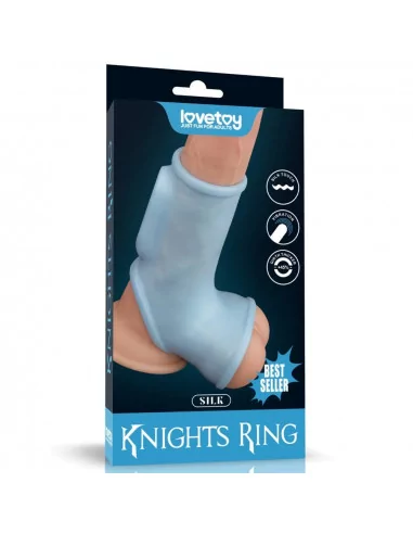 Vibrating Silk Knights Ring Blue Mandzsetta Péniszgyűrűk - Mandzsetták Lovetoy