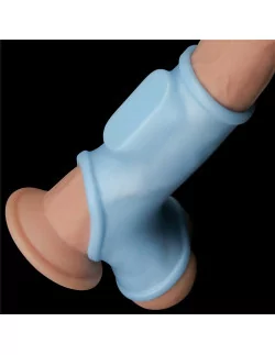 Vibrating Silk Knights Ring Blue Mandzsetta Péniszgyűrűk - Mandzsetták Lovetoy 2