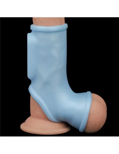 Vibrating Silk Knights Ring Blue Mandzsetta Péniszgyűrűk - Mandzsetták Lovetoy