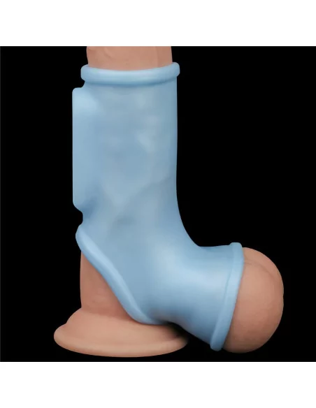 Vibrating Silk Knights Ring Blue Mandzsetta Péniszgyűrűk - Mandzsetták Lovetoy