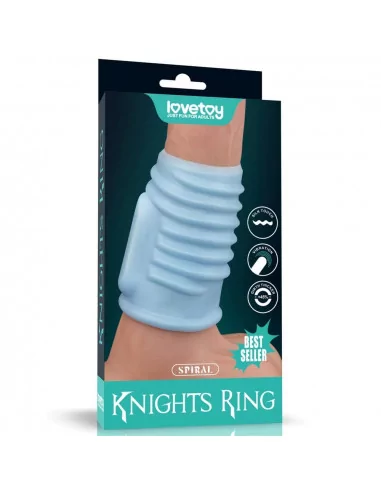 Vibrating Spiral Knights Ring Blue Mandzsetta Péniszgyűrűk - Mandzsetták Lovetoy