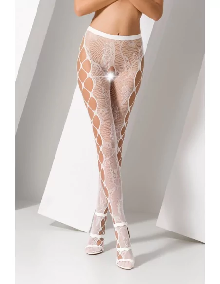 S008 White Harisnya Harisnyák - Harisnyatartók Passion