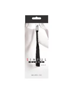 Sinful Whip Black Korbács Korbácsok - Pálcák - Paskolók NS Toys