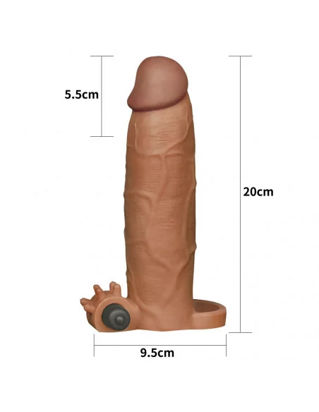 Pleasure X-Tender Vibrating 6 Brown Péniszköpeny Péniszköpenyek - Hosszabítók Lovetoy Pleasure X-Tender Vibrating 6 Brown Péniszköpeny Péniszköpenyek - Hosszabítók Lovetoy