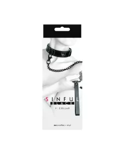 Sinful - 1'' Collar - Black Nyakörv Nyakörv és póráz NS Toys