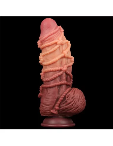 9.5'' Dual layered Platinum Silicone Cock with Rope Dildó Dongok - Dildók Lovetoy