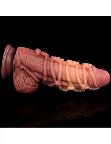 9.5'' Dual layered Platinum Silicone Cock with Rope Dildó Dongok - Dildók Lovetoy