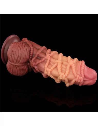 9.5'' Dual layered Platinum Silicone Cock with Rope Dildó Dongok - Dildók Lovetoy