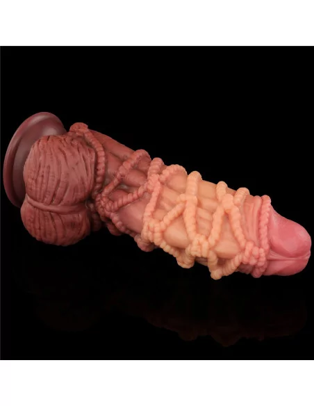 9.5'' Dual layered Platinum Silicone Cock with Rope Dildó Dongok - Dildók Lovetoy