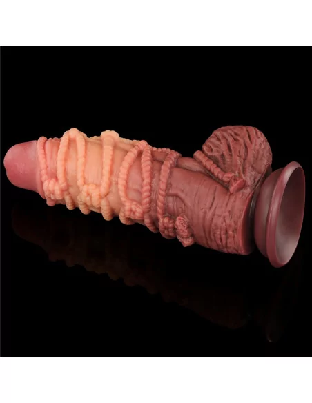 9.5'' Dual layered Platinum Silicone Cock with Rope Dildó Dongok - Dildók Lovetoy