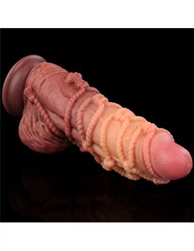 9.5'' Dual layered Platinum Silicone Cock with Rope Dildó Dongok - Dildók Lovetoy