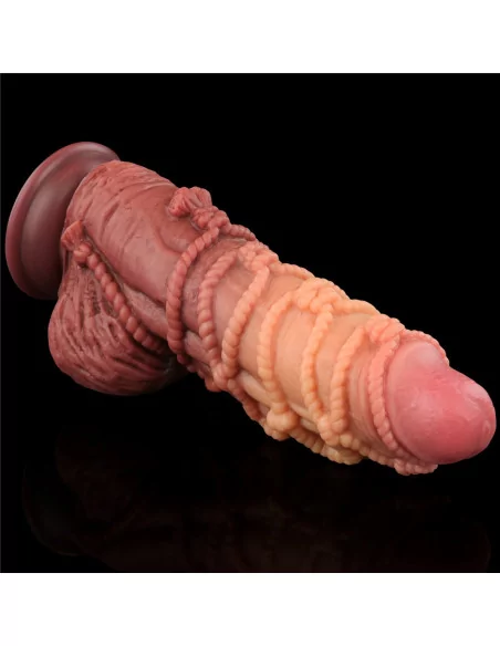9.5'' Dual layered Platinum Silicone Cock with Rope Dildó Dongok - Dildók Lovetoy