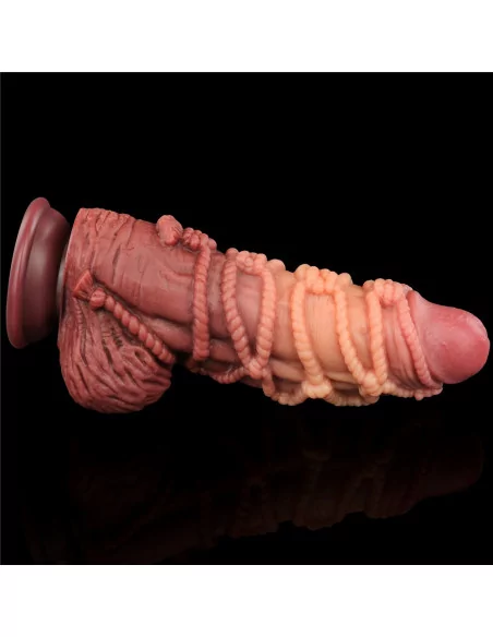 9.5'' Dual layered Platinum Silicone Cock with Rope Dildó Dongok - Dildók Lovetoy