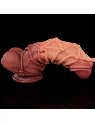 10.5'' Dual layered Platinum Silicone Cock with Rope Dildó Dongok - Dildók Lovetoy