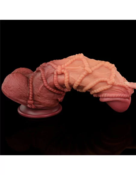 10.5'' Dual layered Platinum Silicone Cock with Rope Dildó Dongok - Dildók Lovetoy