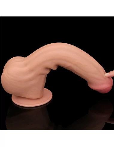 11.5'' King Sized Sliding Skin Dual Layer Dildó Dongok - Dildók Lovetoy