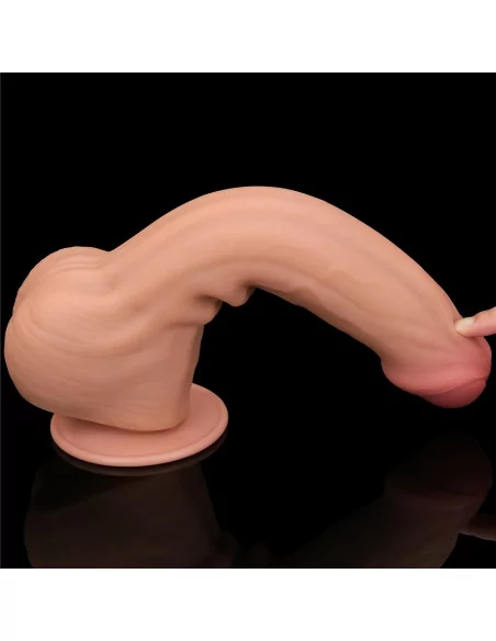 11.5'' King Sized Sliding Skin Dual Layer Dildó Dongok - Dildók Lovetoy