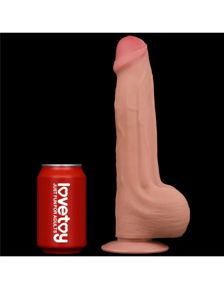 11.5'' King Sized Sliding Skin Dual Layer Dildó Dongok - Dildók Lovetoy