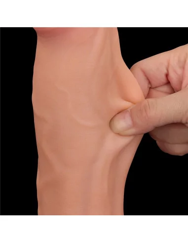 11.5'' King Sized Sliding Skin Dual Layer Dildó Dongok - Dildók Lovetoy