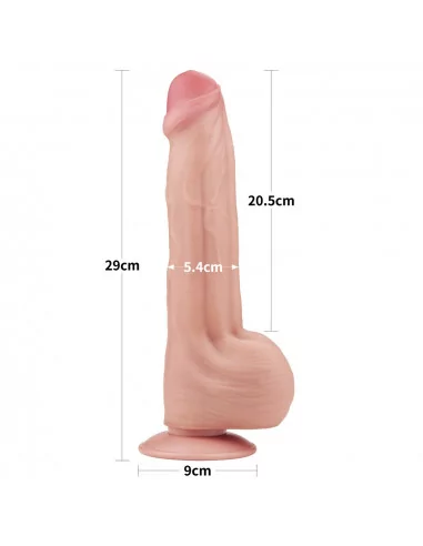 11.5'' King Sized Sliding Skin Dual Layer Dildó Dongok - Dildók Lovetoy