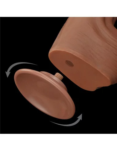 11.5'' King Sized Sliding Skin Dual Layer Brown Dildó Dongok - Dildók Lovetoy