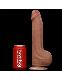 11.5'' King Sized Sliding Skin Dual Layer Brown Dildó Dongok - Dildók Lovetoy 2