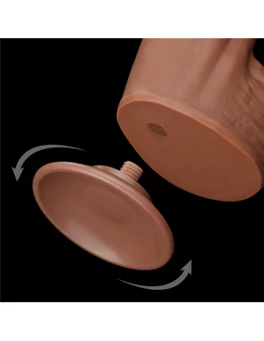 12'' King Sized Sliding Skin Dual Layer Brown Dildó Dongok - Dildók Lovetoy