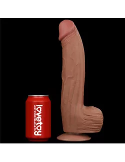 12'' King Sized Sliding Skin Dual Layer Brown Dildó Dongok - Dildók Lovetoy 2