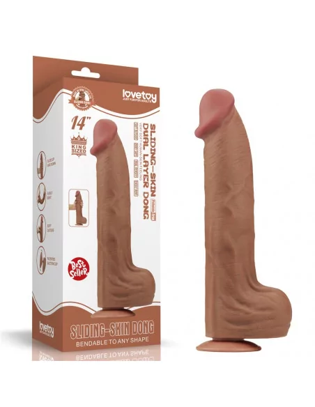 14'' King Sized Sliding Skin Dual Layer Brown Dildó Dongok - Dildók Lovetoy 14'' King Sized Sliding Skin Dual Layer Brown Dildó Dongok - Dildók Lovetoy