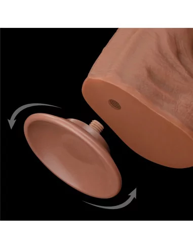 14'' King Sized Sliding Skin Dual Layer Brown Dildó Dongok - Dildók Lovetoy