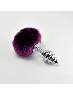 Spiral Pompon Metal Purple Fenékdugó Fenékdugók Lovetoy