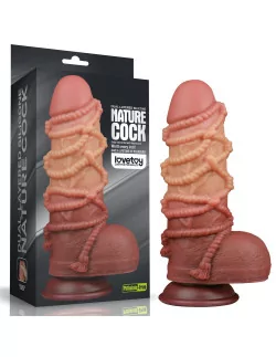 9.5'' Dual layered Platinum Silicone Cock with Rope Dildó Dongok - Dildók Lovetoy