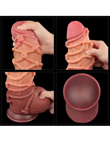9.5'' Dual layered Platinum Silicone Cock with Rope Dildó Dongok - Dildók Lovetoy