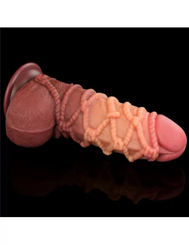 9.5'' Dual layered Platinum Silicone Cock with Rope Dildó Dongok - Dildók Lovetoy