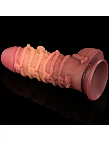 9.5'' Dual layered Platinum Silicone Cock with Rope Dildó Dongok - Dildók Lovetoy