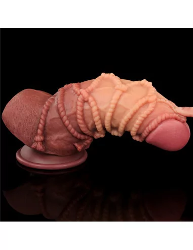 9.5'' Dual layered Platinum Silicone Cock with Rope Dildó Dongok - Dildók Lovetoy
