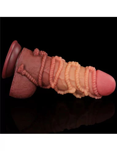 9.5'' Dual layered Platinum Silicone Cock with Rope Dildó Dongok - Dildók Lovetoy