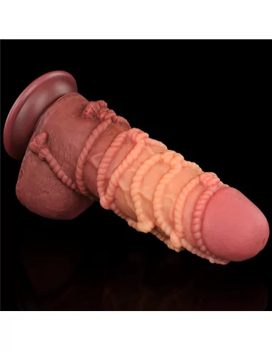 9.5'' Dual layered Platinum Silicone Cock with Rope Dildó Dongok - Dildók Lovetoy