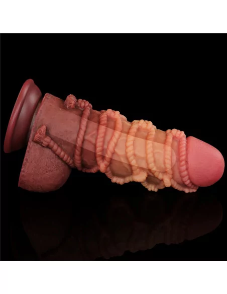 9.5'' Dual layered Platinum Silicone Cock with Rope Dildó Dongok - Dildók Lovetoy